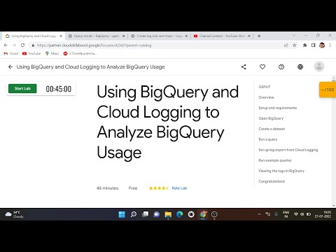 Using BigQuery and Cloud Logging to Analyze BigQuery Usage | Qwiklabs