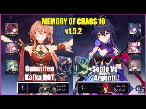 E2 Guinaifen E1Kafka & E0 Seele Memory of Chaos 10 | Honkai Star Rail 1.5