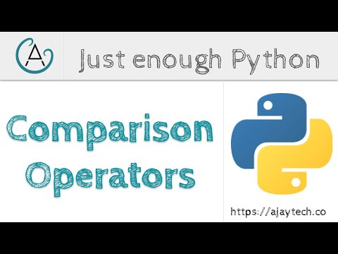 Python Operators - Comparison Operators | Just enough python