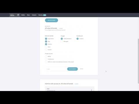 Adding Admins to your Project / Website or Funnel