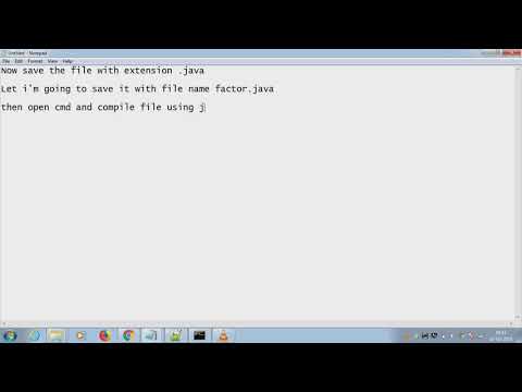 JAVA in NOTEPAD
