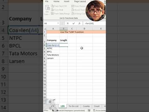 How to Use LEN Function #excel #microsoft #msoffice #excelclasses
