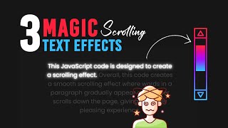 3 Magic Text Scrolling Animation Effects using CSS & Javascript