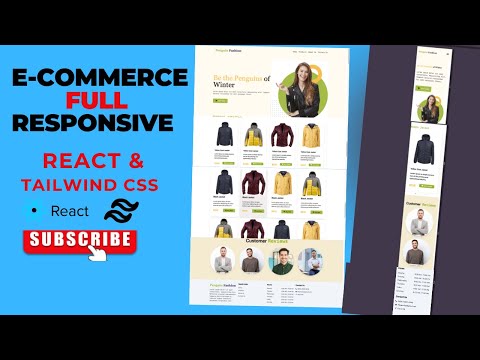🔥Complete Ecommerce Website using React JS and Tailwind CSS| full Responsive | Step by Step in 2025