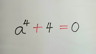 A Nice Math Problem || a^4 + 4 = 0 || #maths