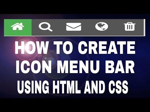 How to Create icon menu bar - icon menu bar with  css responsive |