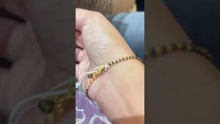 Gold bracelet with black beads #gold #bracelet #shorts #blackbeads