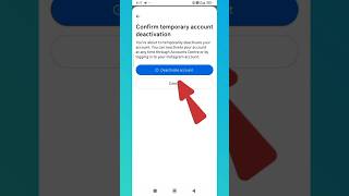 Instagram account deactivate #instagram #shorts #youtubeshorts #viral