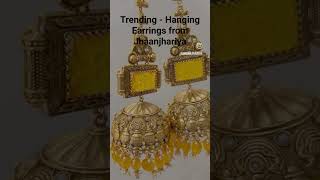 Trending - Hanging earrings from Jhaanjhariya 🤩 yellow🟡 Contact through Instagram to purchase