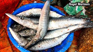 Barracuda Fish Cutting Skills|1kg₹250/- $3.34|Thoothukudi Hudson Fastest Fish Butcher|#royalmariners