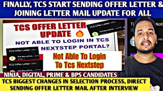 TCS Joining Letter Update | TCS Direct Sending Offer Letter | Interview Result | Onboarding - 29 Aug