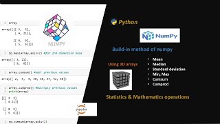 Lecture 03 | NumPy Built-in methods | Python NumPy tutorial