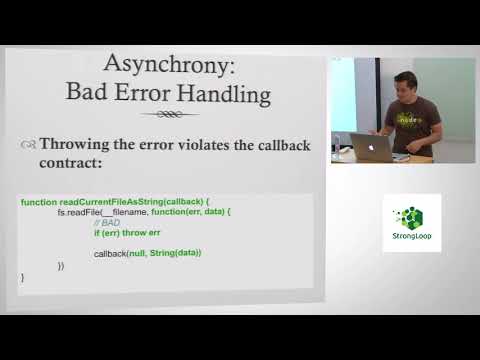 Node js Asynchrony Control flow and Error handling with Adam Crabtree