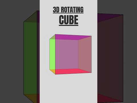 3d rotating cube animation #shorts