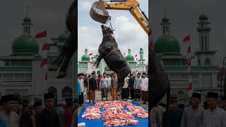 "Sapi Jumbo Sampai Harus Pakai Excavator! 😱 | Idul Adha 2025#shorts #sapi #cow
