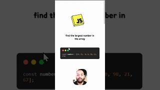 find out the largest number in the array using JavaScript #coding #shorts