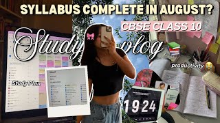 STUDY VLOG CLASS 10 *HOW TO COMPLETE SYLLABUS EARLY* 📚✨️ #productive #aesthetic