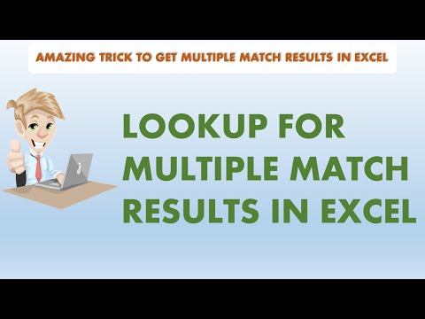 Return Multiple Match Results in Excel ( for all Excel verson)