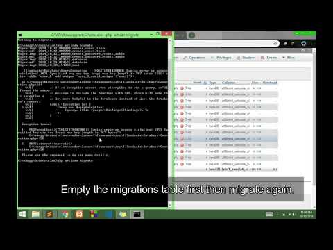 Laravel Migration Error - Specified key was too long