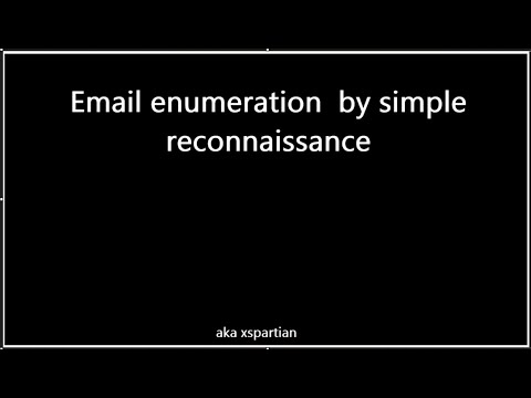 Email enumeration by simple reconnaissance