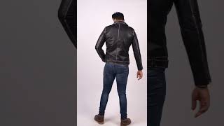 Distressed Leather Jacket | Brown Leather Jacket | Biker Leather Jacket  #mensfashion #bikerstyle