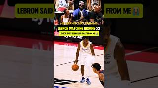LeBron watching Bronny use his moves😭