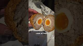 Borough Market, London. trying the viral Scotch egg from The Ginger Pig
