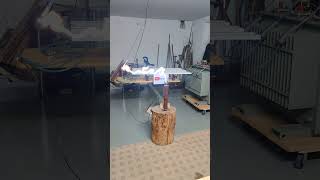 High Voltage Pendulum - Electrical Arc 28KV 1.2A #shorts #highvoltage #shortcircuit #pendulum