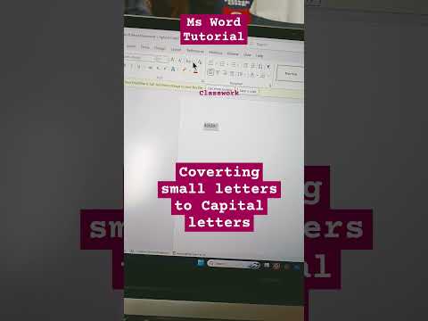SMALL LETTERS TO CAPITAL LETTERS #computerknowledge #computereducation #microsoftexcel