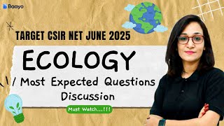 L1 CSIR NET 2025 Ecology | Most Expected Questions Discussion | Last-Minute Preparation Tips
