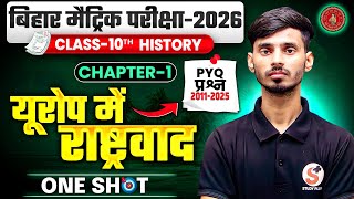 यूरोप में राष्ट्रवाद Question Bank Series 2011 से 2025 || History Class 10th Vvi Objective 2026