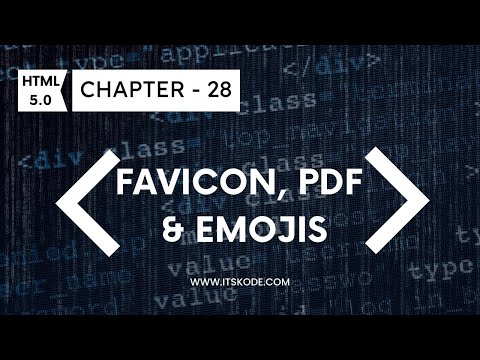 Title: Embedding PDF in HTML, Emoji in HTML, and Adding Favicon