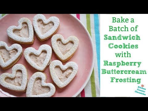 Sandwich Cookies with Raspberry Buttercream Frosting
