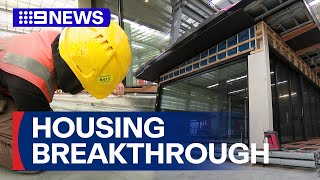 Potential construction breakthrough for Australia's housing crisis | 9 News Australia
