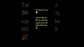 The Spin Wizzzz 🌪️ Tabraiz Shamsi 🇿🇦 Has Officially Signed Up For The HBL PSL Draft