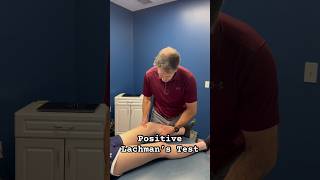 Positive Lachman’s test on a patient with an ACL tear. #physicaltherapy ￼