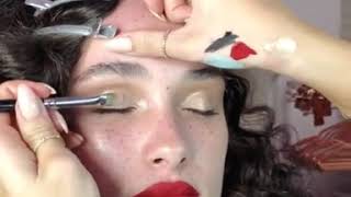 Holiday makeup how to make a beautiful face for a woman in a short time