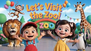 "Zoo Adventure Song 🦁🎵 | Meet the Animals with Fun Sounds & Rhymes!" | GFXJM #animatedpoem #rhymes