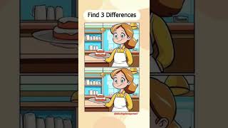 "Find the 3 Differences – Fun Spot the Difference Puzzle 🧠? " #puzzletime #viral #shorts #puzzle