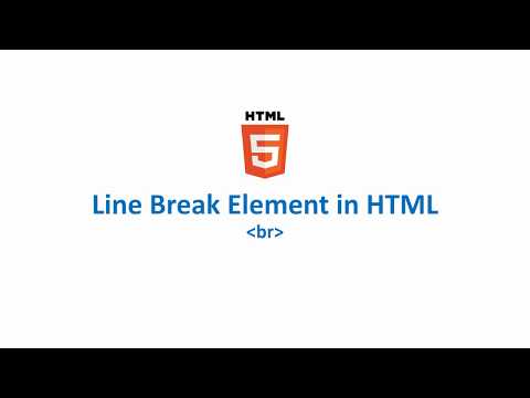 Line Break Element in HTML