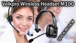 Velkpro Wireless Headset M100 (KH50) Bluetooth With USB Dongle For PC, FULL REVIEW WITH MIC TEST