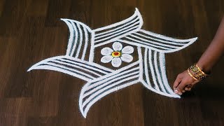 Daily new morning rangoli kolam 🌺 Easy simple rangoli designs 🌺 Traditional muggulu designs 🌺