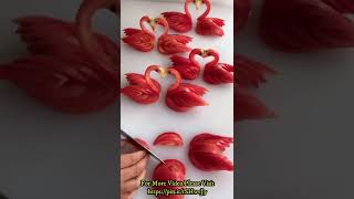 Making Beautiful Swan with Tomatoes #DIY from Vegetable #crafts #craftsDIY #shorts