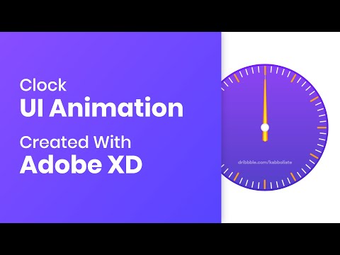 Adobe XD. Clock Animation (1 Min)