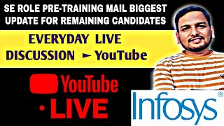🔴Live: Infosys SE Role Pre-training Program Biggest Change 😱 | Ask You Queries | Placement Talks
