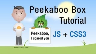 Peekaboo Box Tutorial Scroll Bottom JavaScript CSS3 transition HTML5 Animation