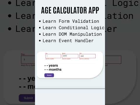 Age Calculator APP -  Quick Javascript Project