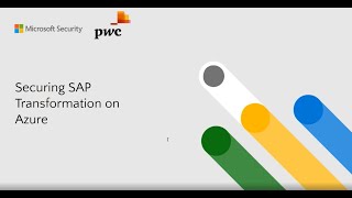 PwC - Securing SAP Transformation on Azure