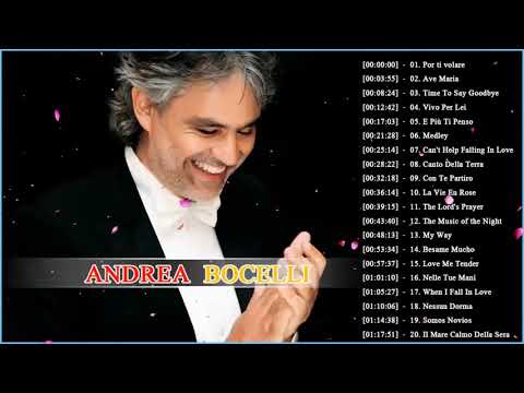 Andrea Bocelli Greatest Hits Full Album - The Best Of Andrea Bocelli 2020