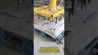 Fierce gripper,5 packs at once!😉 #palletizer #palletizingrobot #roboticpalletizer #factory #machine